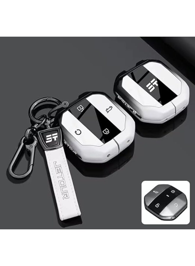 Premium Key Cover Compatible with Jetour Traveller T2 2026 Only | Jetour T1 2025 2026 Metal Key Cover Full Protection Key Ring for Car Keys Elegant Design For Jetour T1 T2 - Image 2